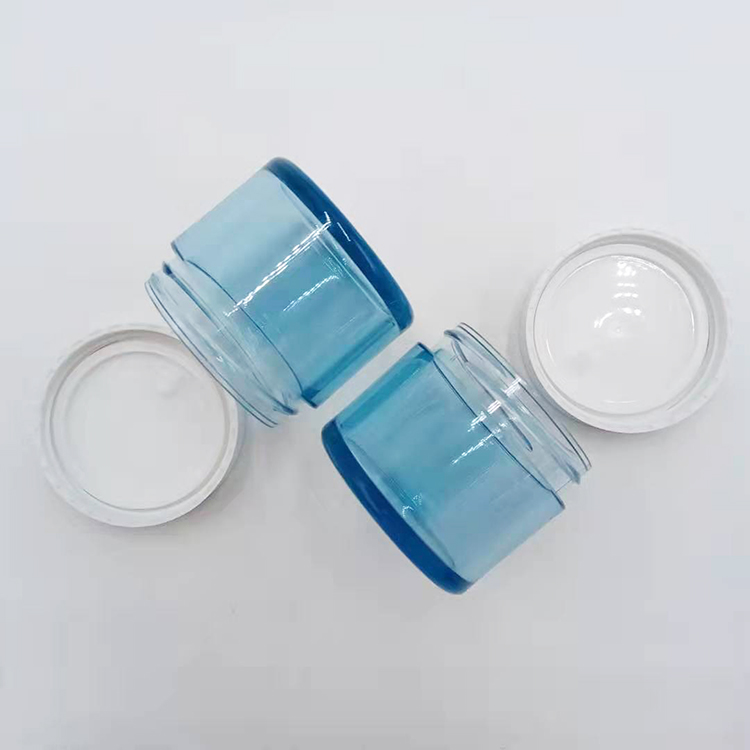 50ml Transparent blue cosmetic jars